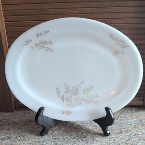 Federal Glass "Golden Glory" Milk Glass Oval Platter.
